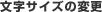 文字サイズの変更
